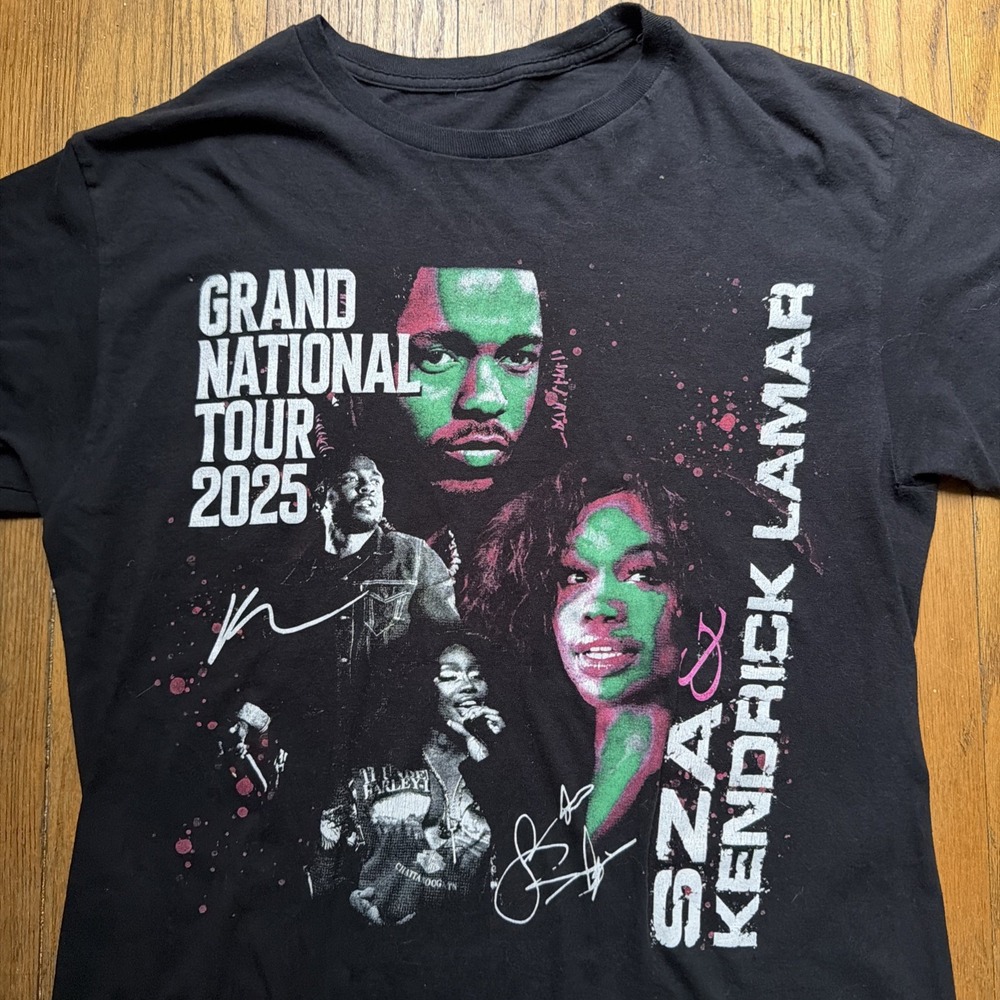 SZA & Kendrick Lamar Grand National Tour Graphic T-shirt Size M Rap Hip Hop Tee